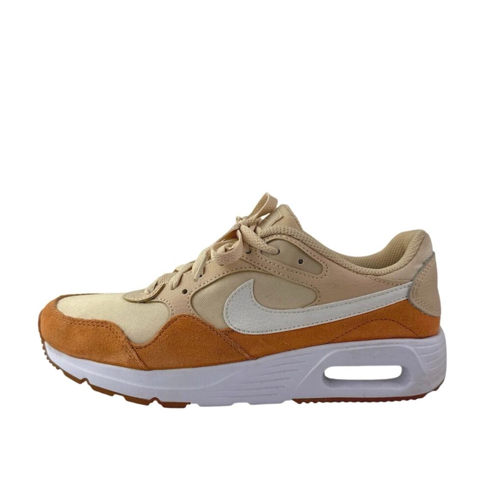 Nike Air Max SC Cream Brown Suede Laether Lace Up Low Top Sneakers Shoes Sz 8.5